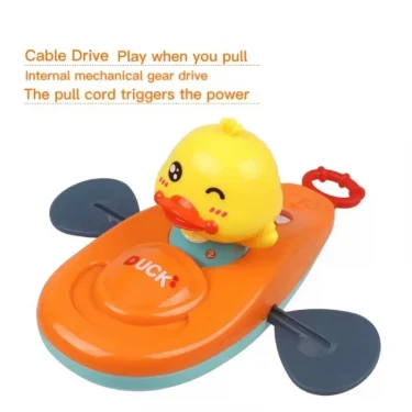 1 Pc Little Yellow Duck Kayak Toy Swimming Pool Bathroom Toy Classic Water Toy Cute Bath Toys Cartoon Little Yellow Duck Boatin 4