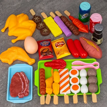 Kids Barbecue Food Set Kitchen Pretend Play Cooking Toys Girl Early Education Outdoor BBQ Parents-Child Interactive Toy 6