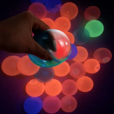 1-4Pcs Luminous Balls High Bounce Glowing Ball Sticky Wall Home Party Decor Kids Adult Gift Anxiety Stress Relieve Toy 4.5cm/6cm 4