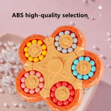 New Ten-sided Rotation Finger Magic Beans Spin Bead Puzzles Game Gyro Antistress Learning Educational Magic Disk For Children 6