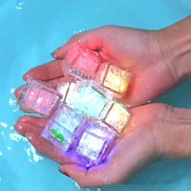 12PCS Baby Bath Bathtub LED Light Up Toys Colorful Waterproof Glowing Bath Toys for Boys Girls Infant Birthday Xmas Gift
