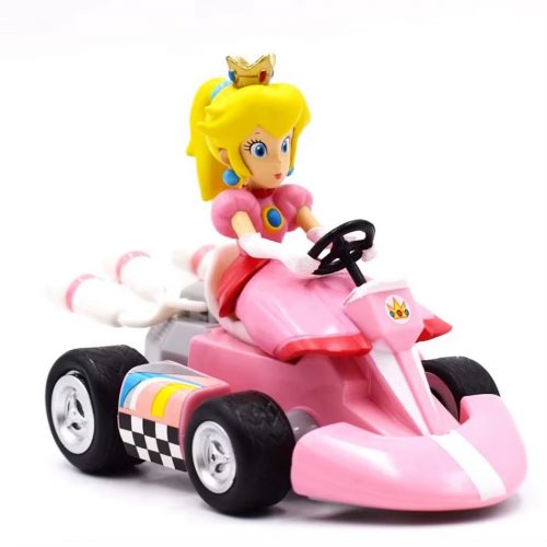 Super Mario Bros Karting Luigi Bowser Princess Peach Yoshi Toad Action Figure Toys Pull Back Car Anime Game Doll Gifts for Kids