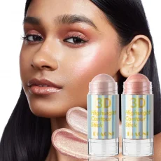 6 Colors 3D Face Brighten Highlighter Bar Cosmetic Face Contour Bronzer Shimmer Highlighter Stick Concealer Cream Makeup tool 4