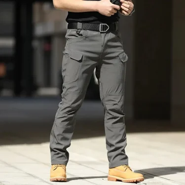New Summer Tactical Cargo Pants Casual Trousers Men Wear-resisting Multi-Pockets Quick Dry Outdoor Hiking Work Trousers Men 5