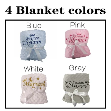 Name Personalised Newborn Baby Blanket Swaddling Baby Bedding Set Swaddle Soft Fleece Toddler Crib Bed Stroller Blanket 3