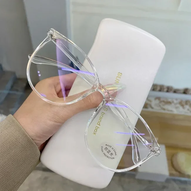 Anti-blue Light Square Glasses Frame Women Men Simple Transparent Optical Eyeglasses Blue-Blocking Compute Spectacles Frames 2