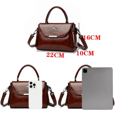Fashion Trend Retro Women's Handbag High Quality Soft Leather Womens Wallet Small Square Bag Famous Luxury Female Crossbody Bags 2