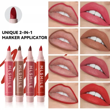 Nude Brown Matte Lipstick Marker Pen Solid Lip Gloss Waterproof Long Lasting Lipstick Pencil Lip Liner Pen Lips Makeup Cosmetics 3