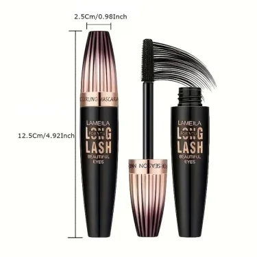 Waterproof 4D Mascara Thick Long Smudge-proof Plump Encrypted Long-lasting Curling Large Eye Makeup, Makeup Tools 5