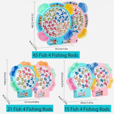 Fishing Toys, Hook Electric Spin With Music, Size Models Optional, Blue And Pink, Toys And Gifts For Kids, Cute Stickers, Practi 2