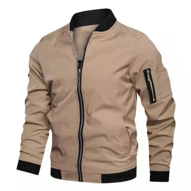 Men's Bomber Jacket Casual Lightweight Jacket For Men Sports Windbreaker Zip Up Coat with Pockets Clothing 4