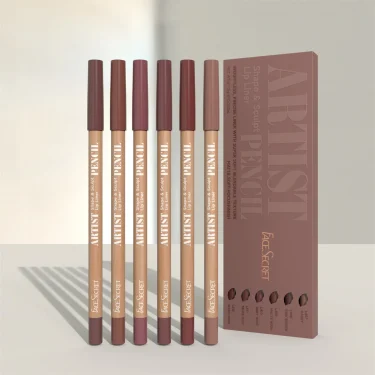 Face Secret Artist Shape Sculpt Lip Liner Pencil Set, Weightless Precise Liner with Super Soft Blendable Texture Matte Soft 3