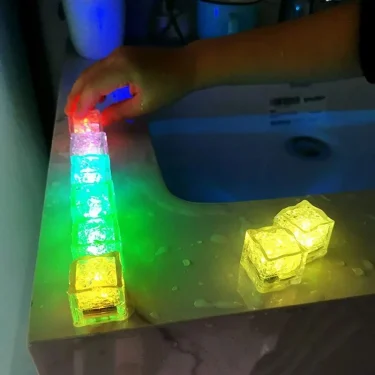 12PCS Baby Bath Bathtub LED Light Up Toys Colorful Waterproof Glowing Bath Toys for Boys Girls Infant Birthday Xmas Gift 2