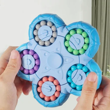 New Ten-sided Rotation Finger Magic Beans Spin Bead Puzzles Game Gyro Antistress Learning Educational Magic Disk For Children 3