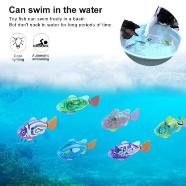 Baby Shower Luminous Induction Electric Fish Playing in Water Toy, Simulated Electronic Fish for Luminous Swimming 6