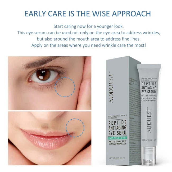 AUQUEST Peptide Eye Cream Eye Bags Dark Circles Removal Moisturizing Hydrating Serum Lifting Eye Skin Care Beauty Cosmetics 2