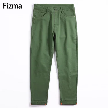 Fizma Man Pants Summer Business Casual Pants Classic Solid Color Loose Straight Trousers Brand Men's Clothing New In Baggy Pants 2