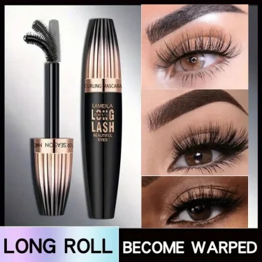 Waterproof 4D Mascara Thick Long Smudge-proof Plump Encrypted Long-lasting Curling Large Eye Makeup, Makeup Tools 6