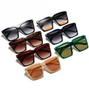 Square Sunglasses Women 2025 Vintage Brand Oversize T Women's Sun Glasses Black Gradient Female Glasses Men.s Oculos UV400 2