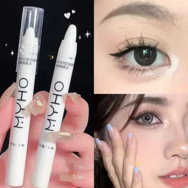 Brightening Silkworm Eyeshadow Pen Lasting Waterproof Shiny Matte White Eyeshadow Stick Pearlescent Gel Highlighter Stick Makeup 6
