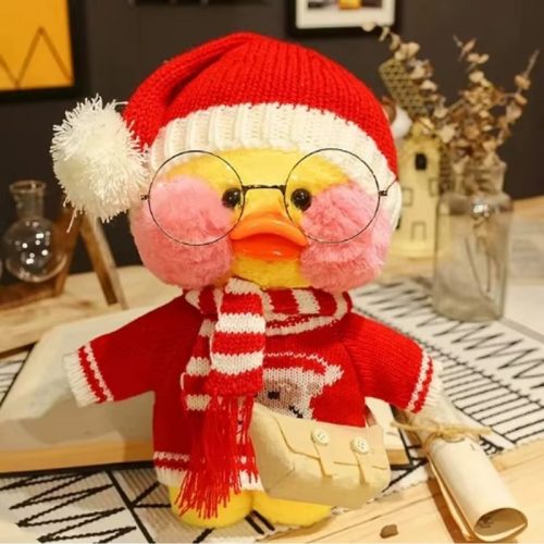 30cm Little Yellow Duck Korean Netred Wearing Hyaluronic Acid Doll Ducks Lalafanfan Plush Soft Toys Girls Birthday Xmas Gift