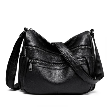Luxury Designer Soft Genuine Leather Shoulder Crossbody Bag For Women Cow Leather Handbag High Quality Female Messenger Bag 1