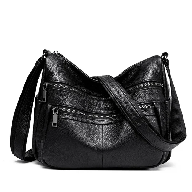 Luxury Designer Soft Genuine Leather Shoulder Crossbody Bag For Women Cow Leather Handbag High Quality Female Messenger Bag 1