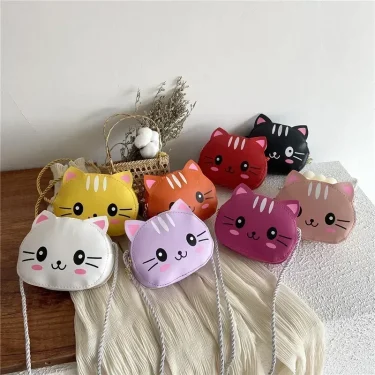 Cute Design Children's Small Cat Shoulder Bags Lovely Baby Girls Coin Purse Boys Kids Crossbody Bag Handbag Princess Accessories 5
