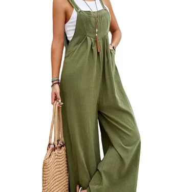Women Loose Fit Fashion Overalls Wide Leg Baggy Bib Overalls Jumpsuit Dungarees Summer Jumpsuit Casual Elegant Overalls Summer 4