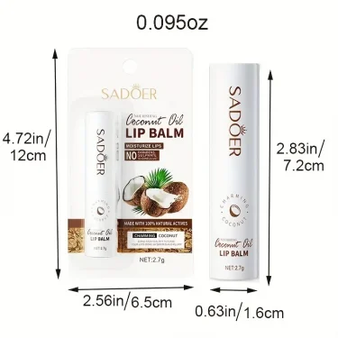 Coconut Lip Balm - Lasting Nourishment and Moisture for Men and Women - Daily Care Lip Balm 4