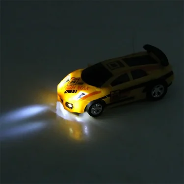 Coke Can Remote Control Car Battery Operated Remote Control Racing Vehicle LED Lights Mini RC Car with Roadblocks Christmas Gift 5