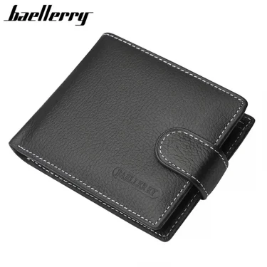 New arrival Genuine Leather Men Wallets With Coin Pocket Money Bag Fashion Male Purse Credit Card Holder For Man 2