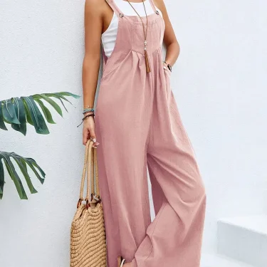Women Loose Fit Fashion Overalls Wide Leg Baggy Bib Overalls Jumpsuit Dungarees Summer Jumpsuit Casual Elegant Overalls Summer 5