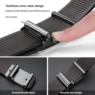 OYIFAN Top Quality Men's Genuine Leather Belt Men Leather Belts Size 105-160cm Automatic Belt Leather Belt for Men 4