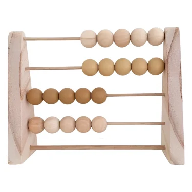 Wood Abacus Toy for Kids Room Desktop Decoration Baby Early Learning Math Educational Toy Natural Wood Nursery Decor 3