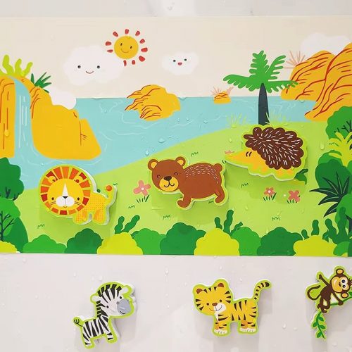 Baby Toys Animal Bath Toys for Boys Girls Soft EVA Foam Traffic Number Cognitive Floating Bathroom Toys Water Toys for Children