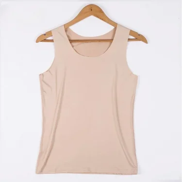 Women Summer Tight fit No trace Tanks Camis Vest Fashion Casual Sleeveless Ladies Street Tanks Tops Tees Hotsweet Bra B3192 5