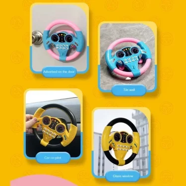 Infant Shining Simulation Steering Wheel Toys Children's Toy Kids Early Education Copilots Stroller Steering Wheel Vocal Toys 6