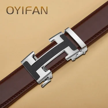 Men Belt Top quality cow genuine leather men's belt cowhide strap for male automatic buckle belts for men alloy buckle belt Men 3