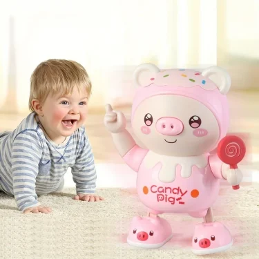 Electric piggy with music light move sing dance twist Pets Pig baby toys Walking Cute Smart early educational Doll for children 2
