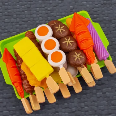 Mini Kitchen Pretend Play Toys Barbecue Set Children's Cooking Simulation Food Multi-set Christmas Gift For Kids Toddlers 5