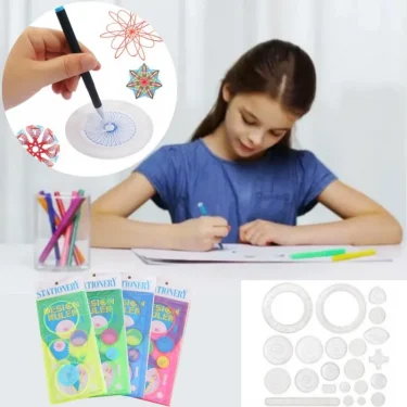 22/4/1PC Spirograph Ruler Drawing Scratch Painting Toys Interlocking Gears Wheels Painting Drawing Accessories Educational Toy 6