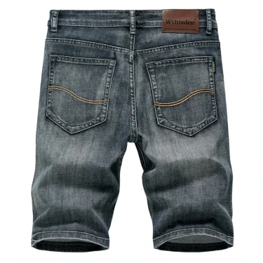 2024 Summer New Men's Denim Shorts Classic Black Blue Thin Section Fashion Slim Business Casual Jeans Shorts Male Brand 2