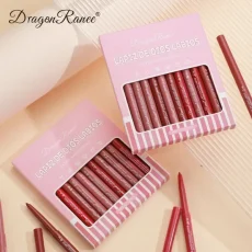 12 Pcs/Set Waterproof Lip Liner Pencil Nude Color Matte Lipliner Moisturizing Long Lasting Lipstick Professional Makeup Lip Tint 4