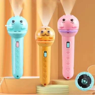 Flashlight Projector for Kids Baby Sleeping Story Book Torch Lamp Toy Early Education Toy Holiday Christmas Gift Light Up Toy 3
