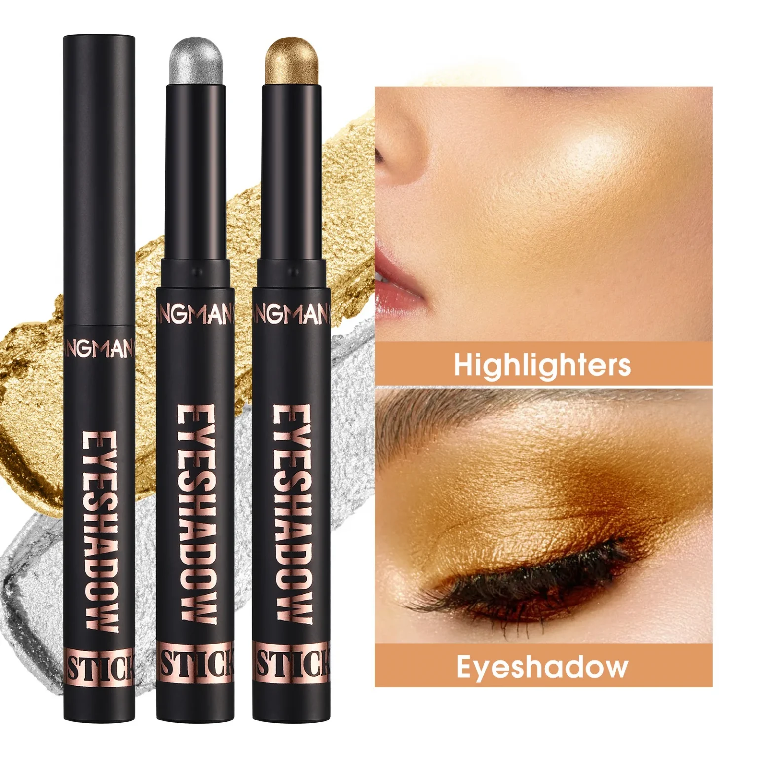 LANGMANNI 16 color pearl eyeshadow stick waterproof long lasting color eyeshadow Face Highlight 4