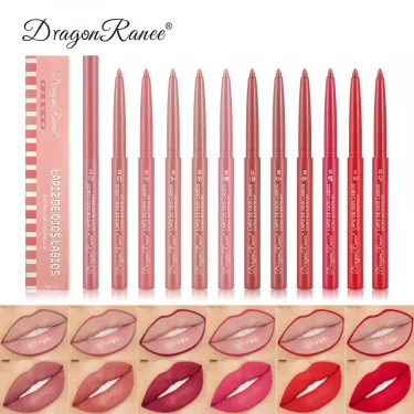 Lipstick Sexy Beauty Lasting Waterproof Pigment Matte Lipstick Pencils Velvet Lip Liner Pencil Outline Lips Contour Line Makeup 4