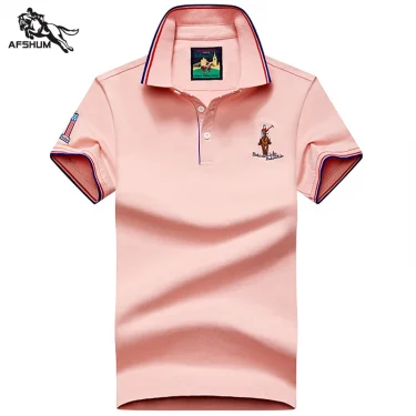 polo shirt men summer new high quality cotton mens Short sleeve Solid color embroidery Business casual polo shirt size M-4XL8631 3