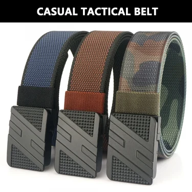 TUSHI Belt Outdoor Casual Canvas Belt Metal Buckle Training Nylon Tactical Belt With Pants Jeans Belt Sports Belts For Men Women 2