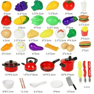 Set For Kids Girl Cooking Kitchen Toys Baby Cutting Fruit Cooking Kitchen Utensils Children's Simulation Education Pretend Play 3